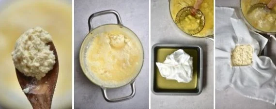 Postup přípravy domácího tofu – zmrzlinování, filtrace a tlačení