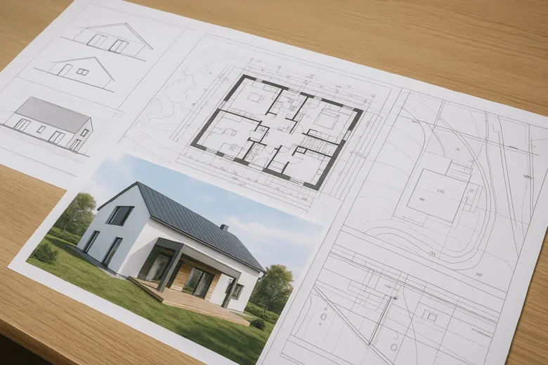 Projektová dokumentace domu – plány a vizualizace