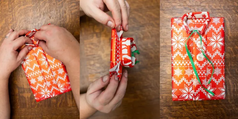 Zábavné balení dárku do tvaru košile s límečkem a knoflíky