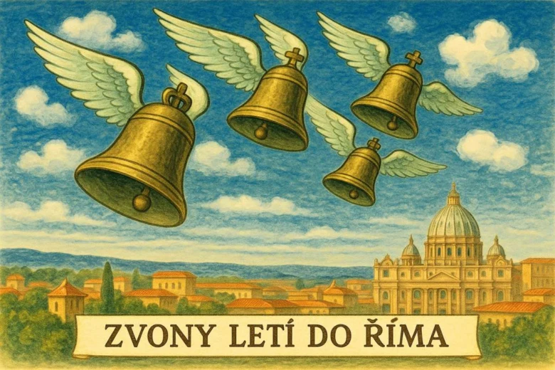 Křídlaté zvony létají k bazilice sv. Petra v Římě