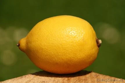 Žlutý citron na dřevěném podkladu