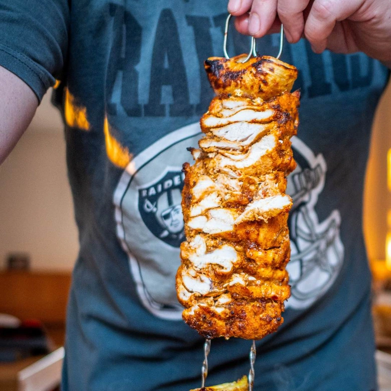 Domácí kebab na hřívu, připravený na konci vaření