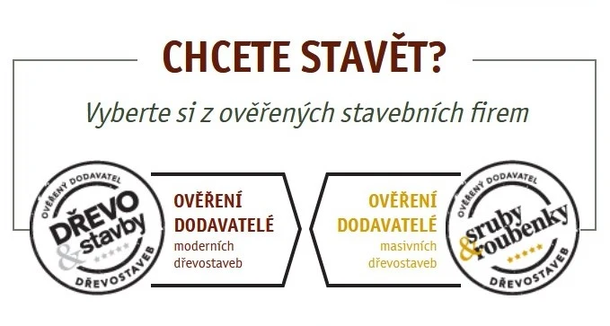 Ověřené dodavatele dřevostaveb a masivních domů pro stavbu.