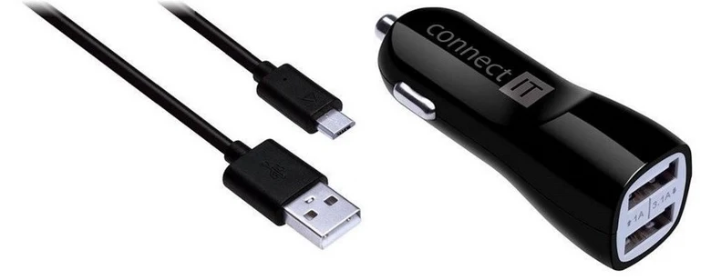 Nabíjecí kabel a autozásuvka pro mobilní telefony