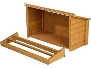 Dřevěná hřada pro slepice s odnímatelným podstavcem
