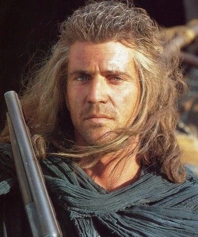 Mel Gibson v roli Williama Wallase z filmu Braveheart.