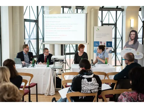 Medical conference panel discussion